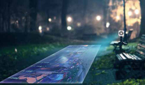 Giá tốt. Máy chiếu 3D Mini Pico 1000lm Động dụng cho phòng ngủ vườn 120 inch chống nước trực tuyến